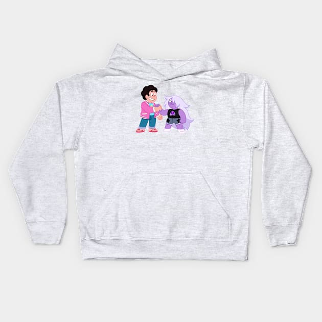 Steven and Amethyst Kids Hoodie by maxtrology